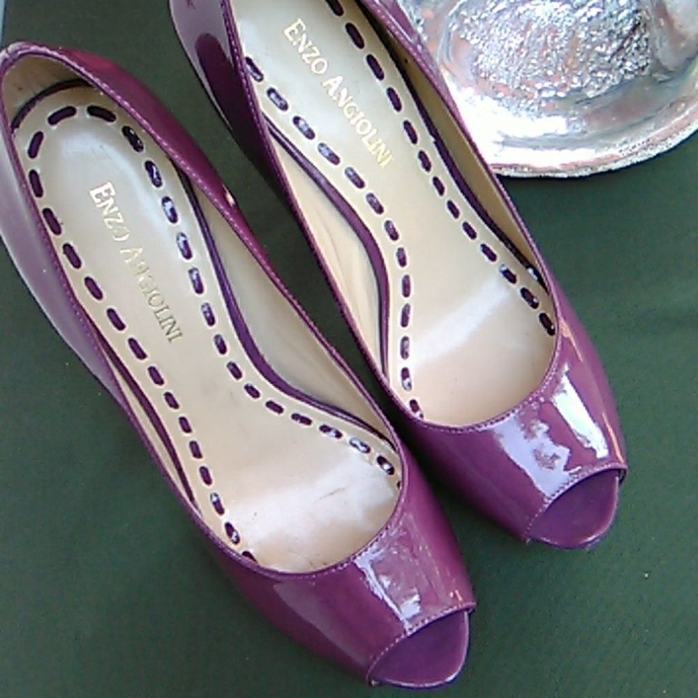 Enzo Angiolini Purple Platform Heels